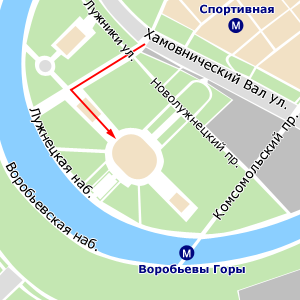Карта лужники мцк